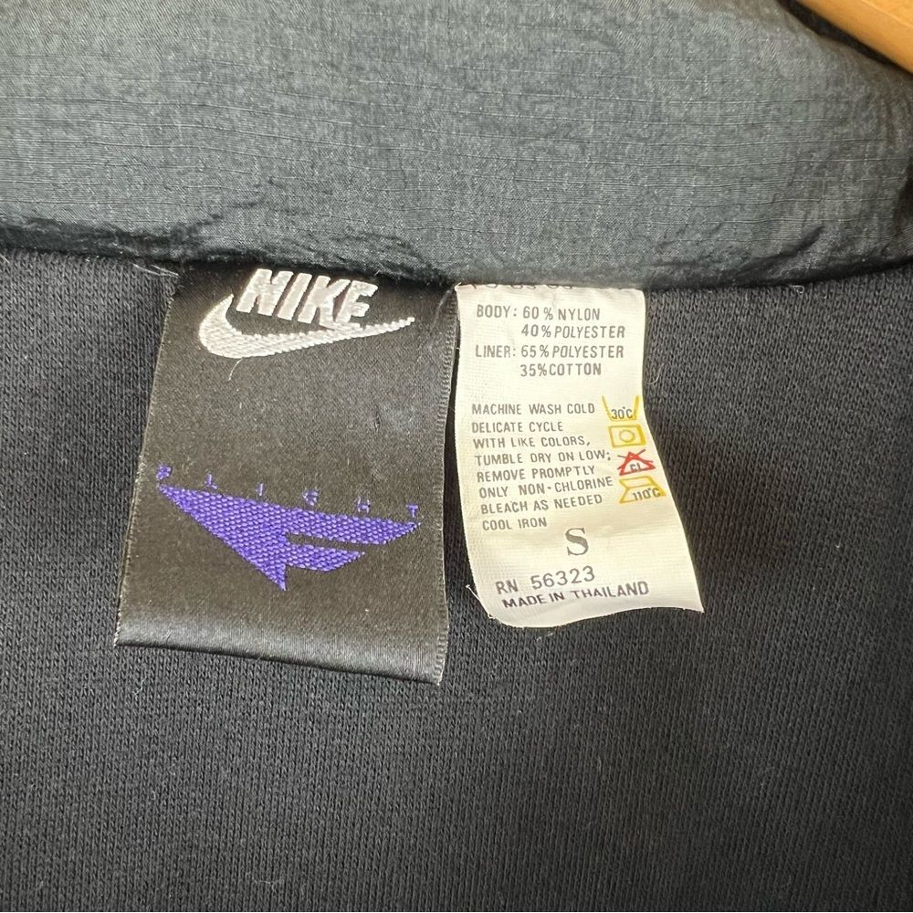 Rare VTG Nike Air Flight Purple Iridescent Chameleon 90s Jacket Mens Unisex Sz S - Picture 3 of 7